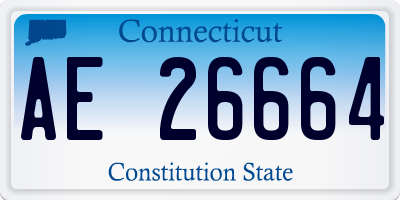 CT license plate AE26664