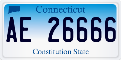 CT license plate AE26666