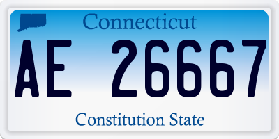 CT license plate AE26667