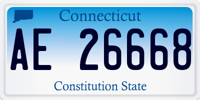 CT license plate AE26668
