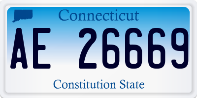 CT license plate AE26669
