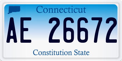 CT license plate AE26672