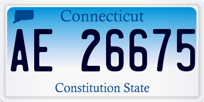 CT license plate AE26675