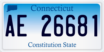 CT license plate AE26681