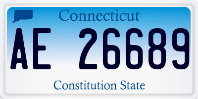 CT license plate AE26689