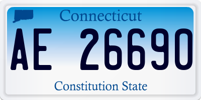 CT license plate AE26690