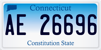 CT license plate AE26696