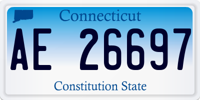 CT license plate AE26697