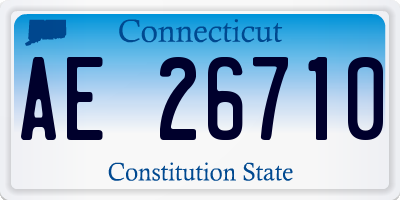 CT license plate AE26710