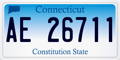 CT license plate AE26711