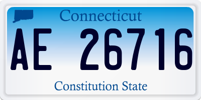 CT license plate AE26716