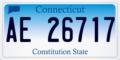 CT license plate AE26717