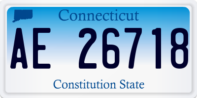 CT license plate AE26718