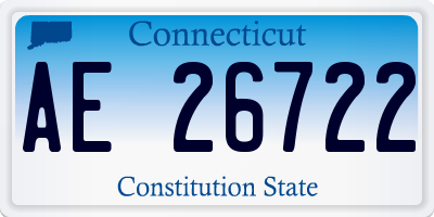 CT license plate AE26722