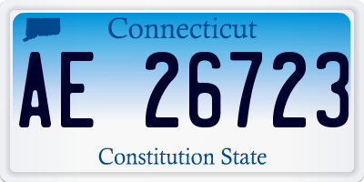 CT license plate AE26723