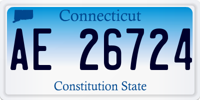 CT license plate AE26724