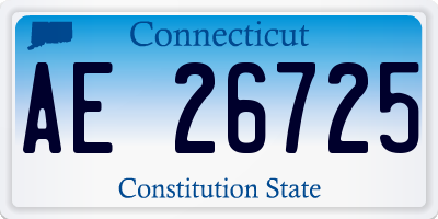 CT license plate AE26725
