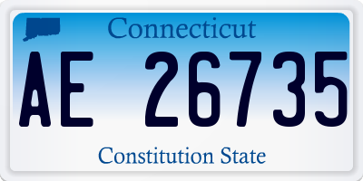 CT license plate AE26735