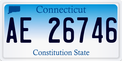 CT license plate AE26746