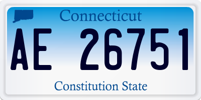 CT license plate AE26751