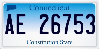 CT license plate AE26753