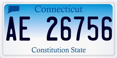 CT license plate AE26756