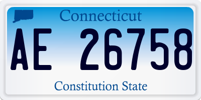 CT license plate AE26758