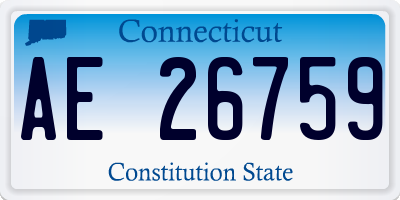 CT license plate AE26759