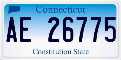 CT license plate AE26775