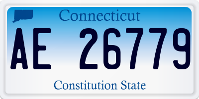 CT license plate AE26779