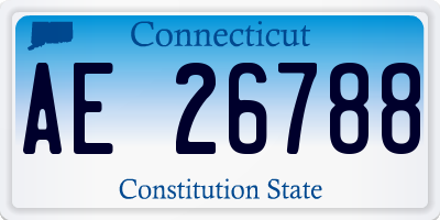 CT license plate AE26788