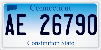 CT license plate AE26790