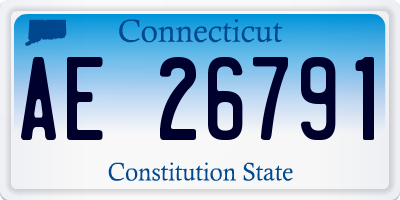 CT license plate AE26791
