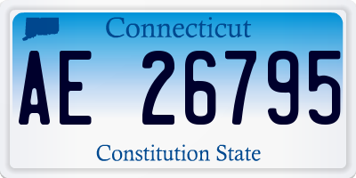 CT license plate AE26795