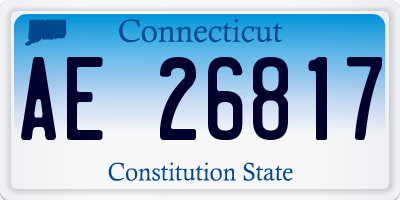 CT license plate AE26817