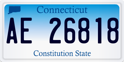 CT license plate AE26818