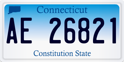 CT license plate AE26821