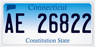CT license plate AE26822