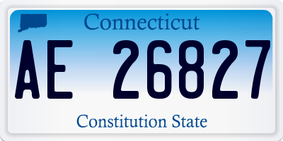CT license plate AE26827