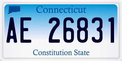 CT license plate AE26831