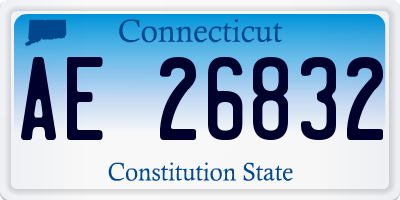 CT license plate AE26832
