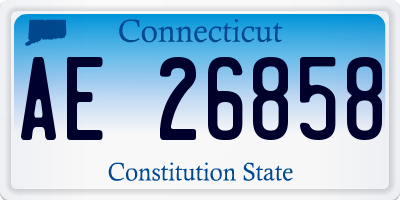 CT license plate AE26858