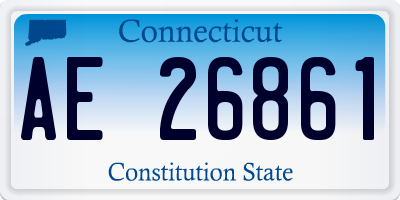 CT license plate AE26861