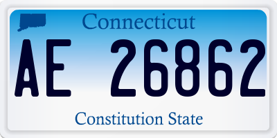 CT license plate AE26862