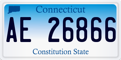 CT license plate AE26866