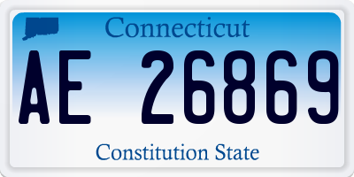 CT license plate AE26869