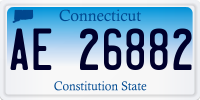 CT license plate AE26882