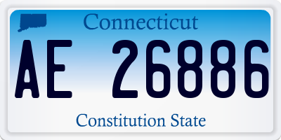CT license plate AE26886