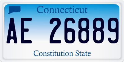 CT license plate AE26889