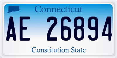 CT license plate AE26894